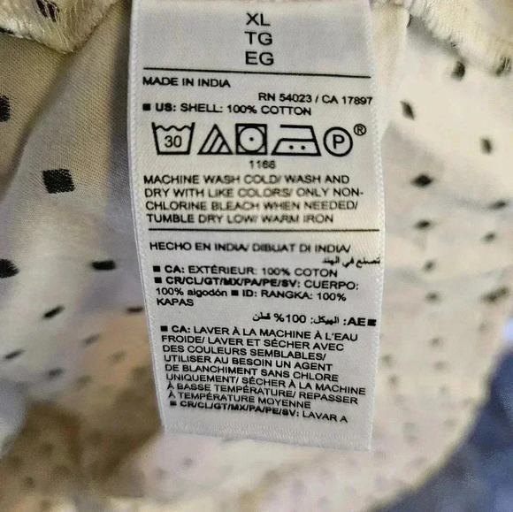 100% Cotton Button Down Shirt Women (XL) NWT - Picture 4 of 4